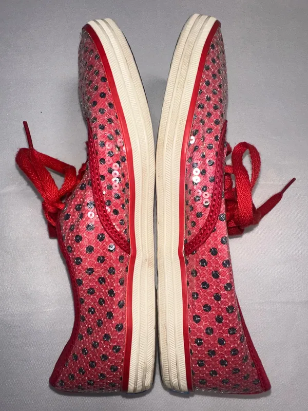 Keds Taylor Swift Red Sequin Polka Dot Sneakers Womens Size 7.5 RED Era - Image 6