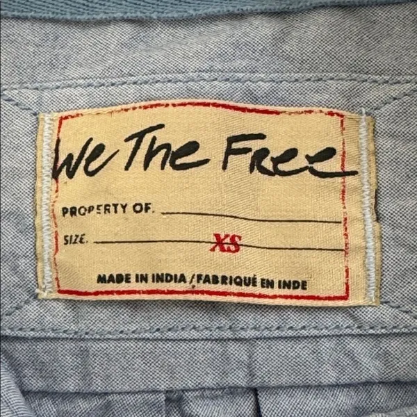 We The Free Tommy Oxford Shirt in blue XS - Image 5