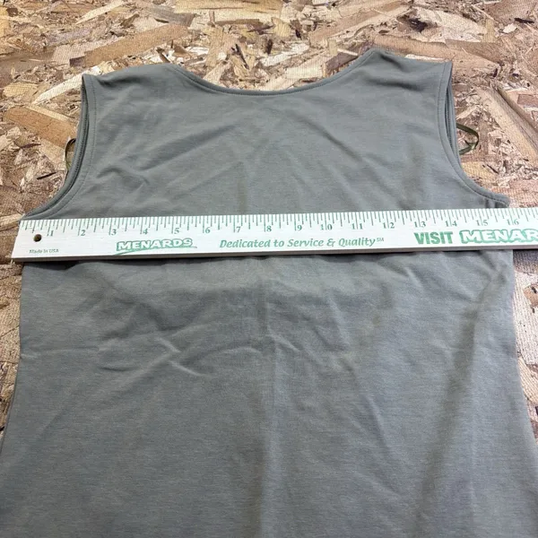 Madewell Olive Green Women Sleeveless Tank Top Square back Minimalist Stretch M - Image 6