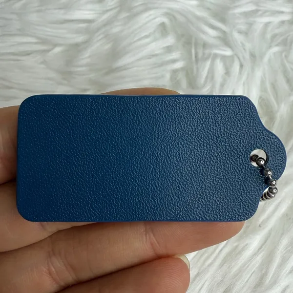 2" COACH Blue Fob Bag Charm Hang tag Hangtag - Image 2