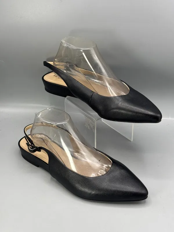Lifestride with Soft System Percy Slingback Flats Womens Black 10 Pointed Toe - Image 2