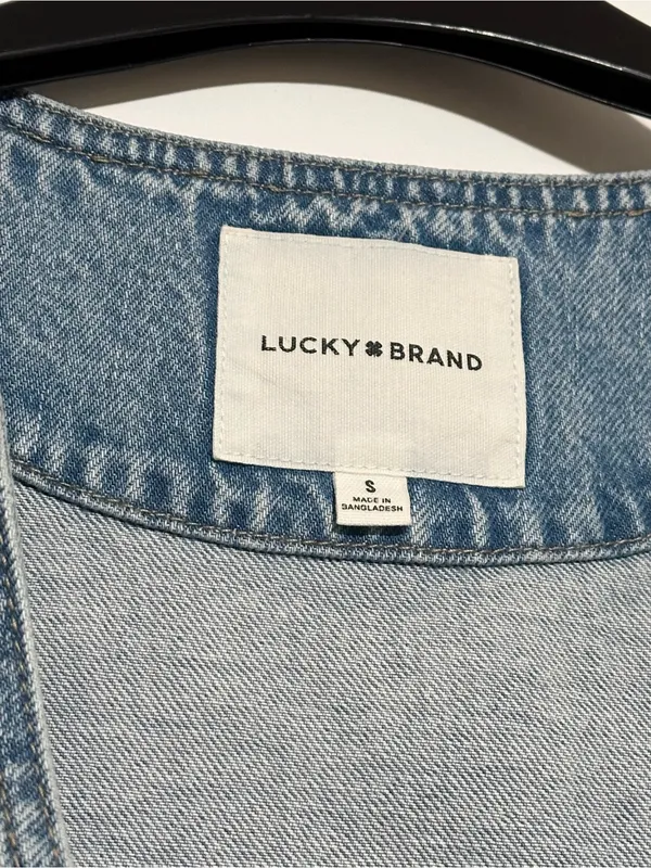 Lucky Brand Denim Vest Size Small - Image 3