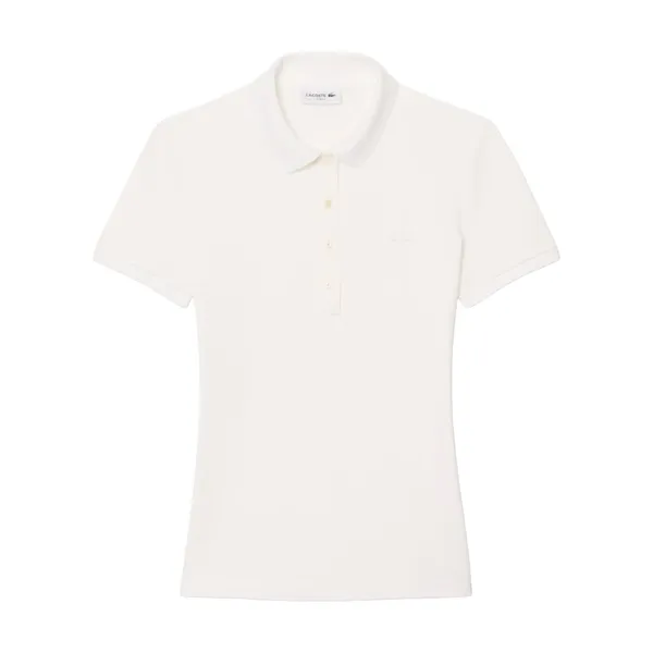 Lacoste Slim Fit Stretch Cotton Pique Polo White Minimalist Capsule Preppy 38 6 - Image 2