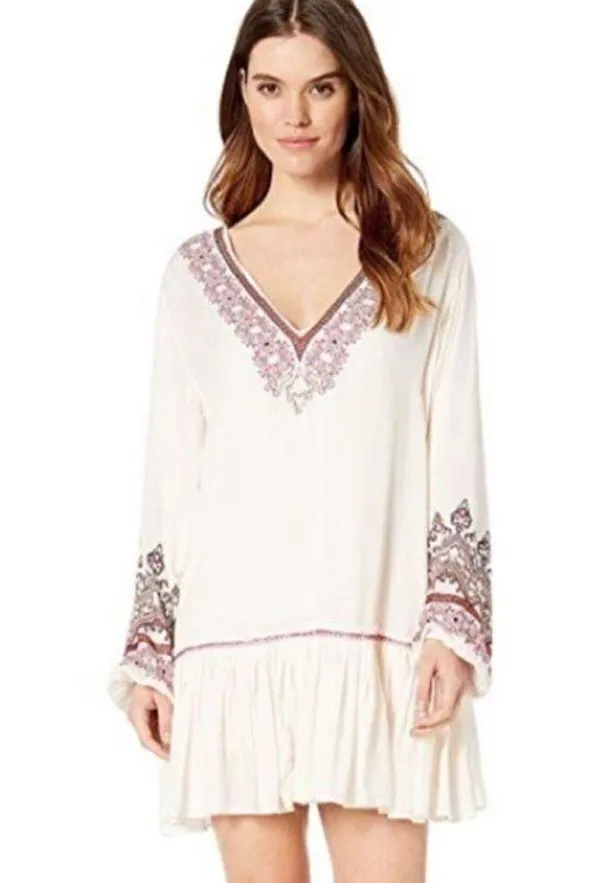 Free People Wild One Embroidered Peasant Dress - Image 11