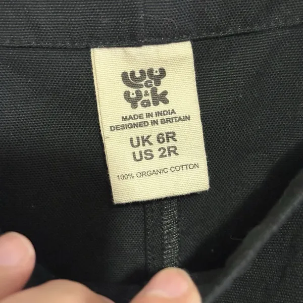 Lucy & Yak Womens Overalls Black Organic Cotton Dungaree Shortalls US 2R UK 6R - Image 4
