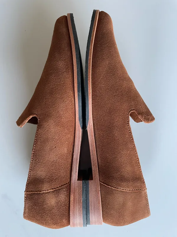 PATINA women's brown suede leather pointy toe slip on flats loafers Size US8 New - Image 5