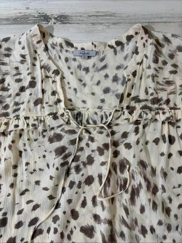 Rails Lydia Puma Animal Print Blouse Size XL - Image 3