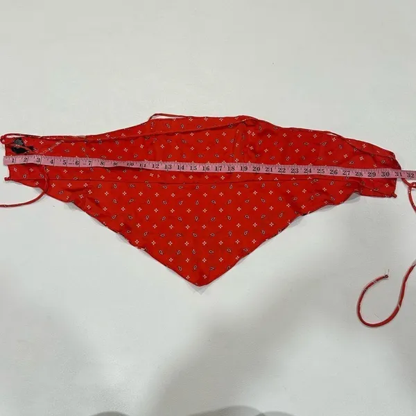 Rue21 Red Bandana Print Corset Top | Size Large | Western Y2K Festival Tube Top - Image 4
