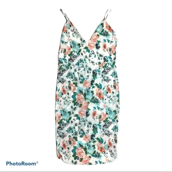 Auditions Floral slip dress bodycon spaghetti strap garden party marked M/L‎ - Image 7