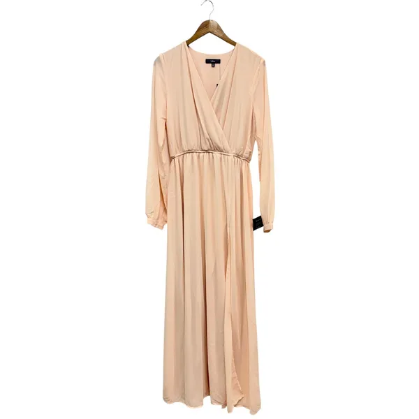 Lulus Wondrous Water Lilies Blush Pink Maxi Dress size Large NWT - Image 2