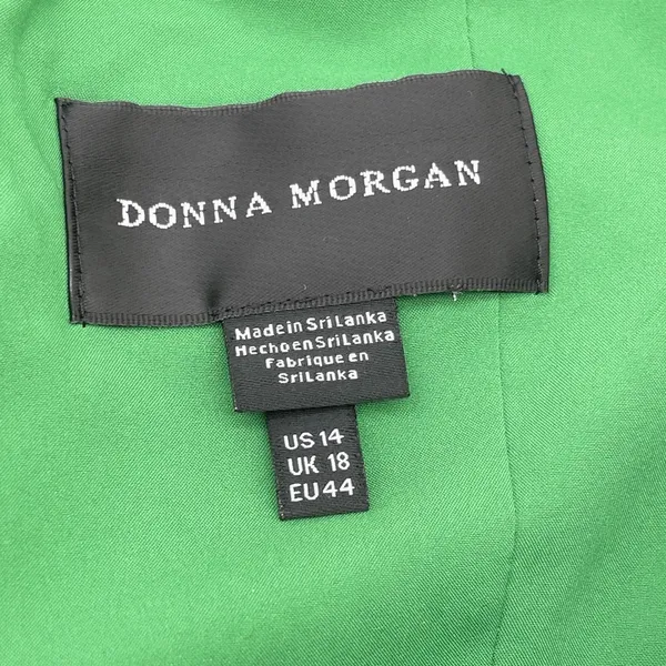 Donna Morgan Halter Neck Dress Size 14 Empire Waist Asymmetric Soft Glam Coastal - Image 10