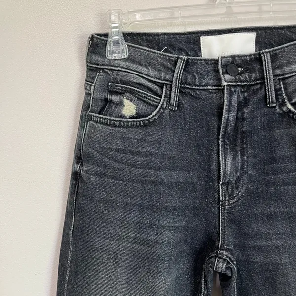 Mother The Flirt Chew Jeans in Cat & Kings Wash Straight Leg Jeans Size 24‎ - Image 3