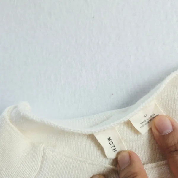 Anthropologie Moth Cream Ivory‎ Bell Sleeve Knit Sweater Shift Dress Medium - Image 5