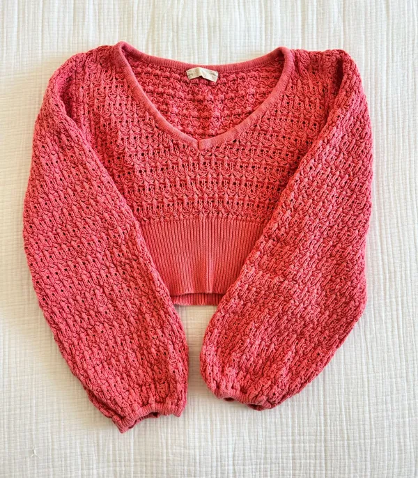 Altar'd State coral cropped sweater - Image 2