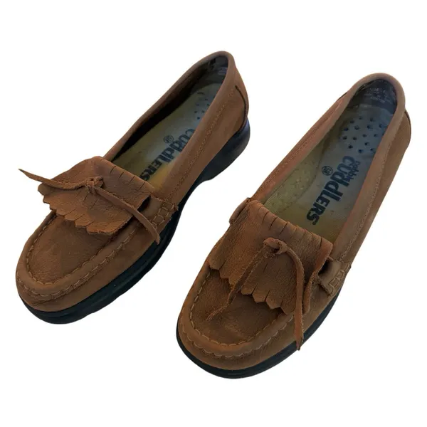 Y2K Cobbie Cuddlers Dark Brown‎ Suede Preppy Comfort Loafers Minimalist 5.5W - Image 5