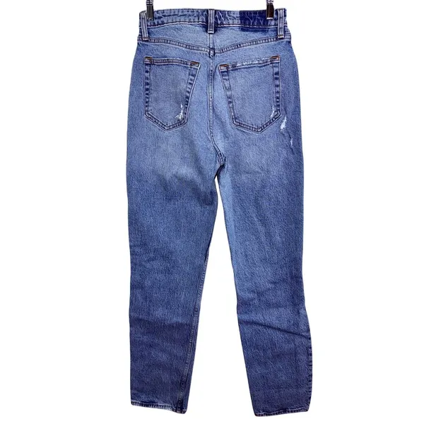 Abercrombie & Fitch Curve Love Dad High Rise Blue Denim Jeans Womens Size 26 2 L - Image 2