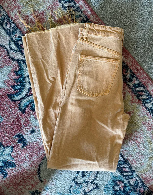 ZARA Orange Wide Leg Pants - Image 3