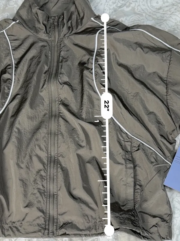 Avia Beige Bomber Jacket with White Piping - Women - Image 10