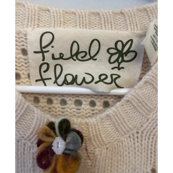 Field Flower Short Sleeve Snap Close Sweater/ Cardigan; Size Xs - Image 3
