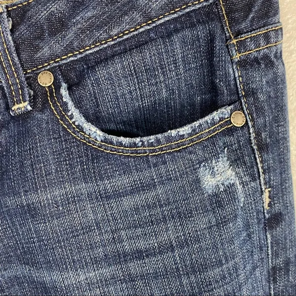 PAIGE Hollywood Hills Distressed Mid Rise Jeans 25 Neutral Casual Concert - Image 14