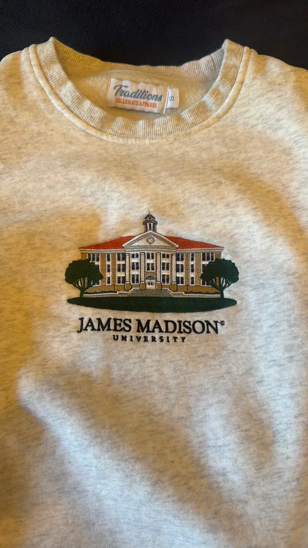 jmu embroidered sweatshirt Yellow - Image 2