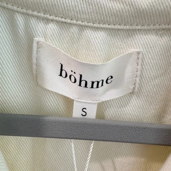 Bohme‎ Ivory Cotton Twill Utility Romper Tie Waist Button Front Small NWT - Image 4