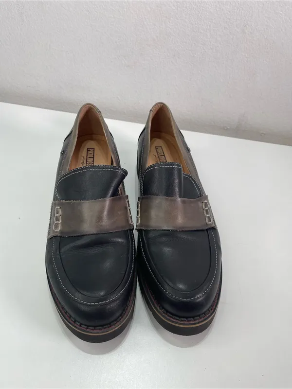 Pikolinos Shoes Aldaya Leather Penny Loafers Women 10.5 (41) Black Colorway - Image 2