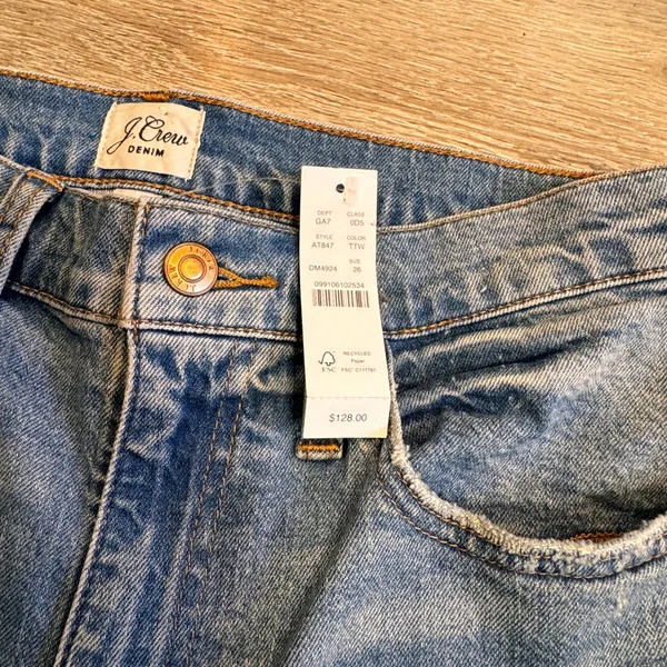 NWT J. Crew Slim Boyfriend Jeans Size 26 Light Wash Denim Womens‎ Casual - Image 5