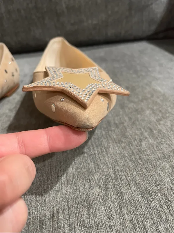 Isa Tapia Ganna Star Ballet Flats In Summer Sand Size 36 (6 US) - Image 8
