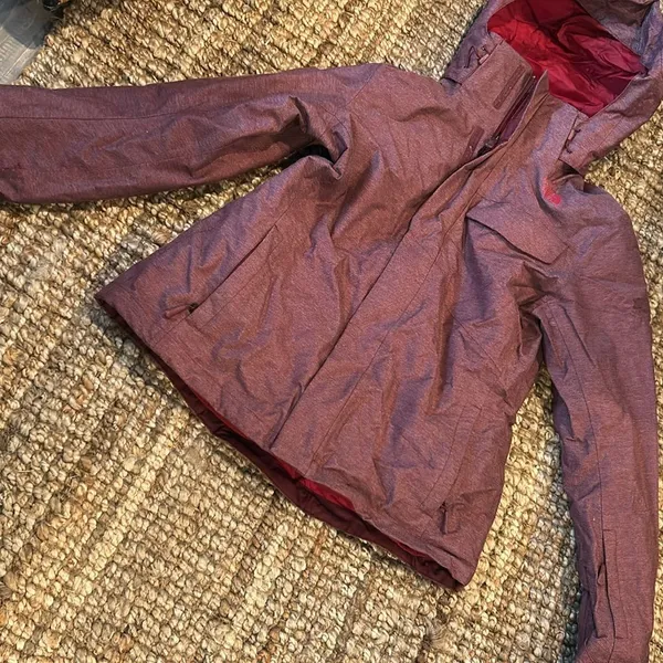 The North Face Helata Triclimate Jacket Women's Burgundy Red Size Large NO HOOD - Image 5