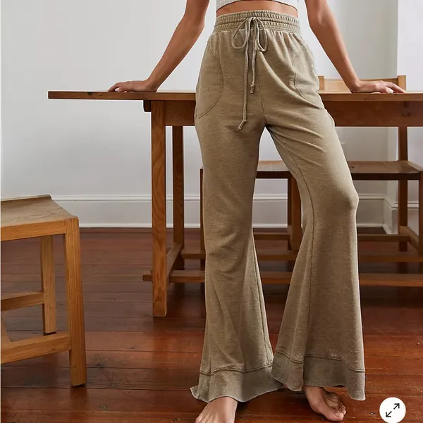Free People Cozy Cool Girl Lounge Pants in Neon Green‎ Size Small - Image 2
