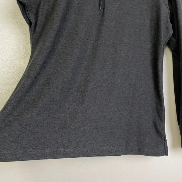 Peter Millar Perth Performance 1/4 Zip Womens M Gray Melange Raglan HBS Logo UPF - Image 3