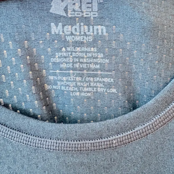 REI Co-op Long Sleeve Top Womens Medium Blue Grey Performance‎ Base Layer 154847 - Image 4