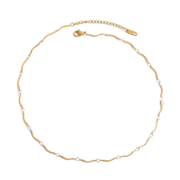 3 layered necklace set gold with cherry charm and snake chain - Image 6