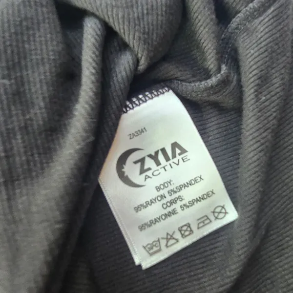 Zyia Active Black Racerback Tank Top Ribbed Scoop Neck ZA3341 Womens Medium‎ - Image 5
