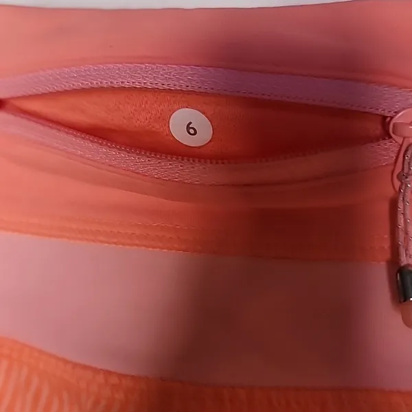Lululemon running workout neon orange slip on shorts sz 6 - Image 4
