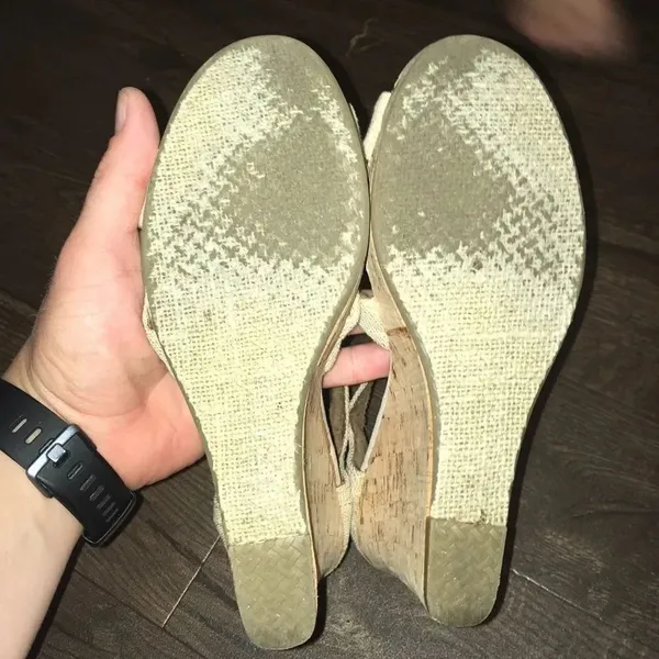 Tom’s Sienna cream crossover strappy wedge sandals - Image 4