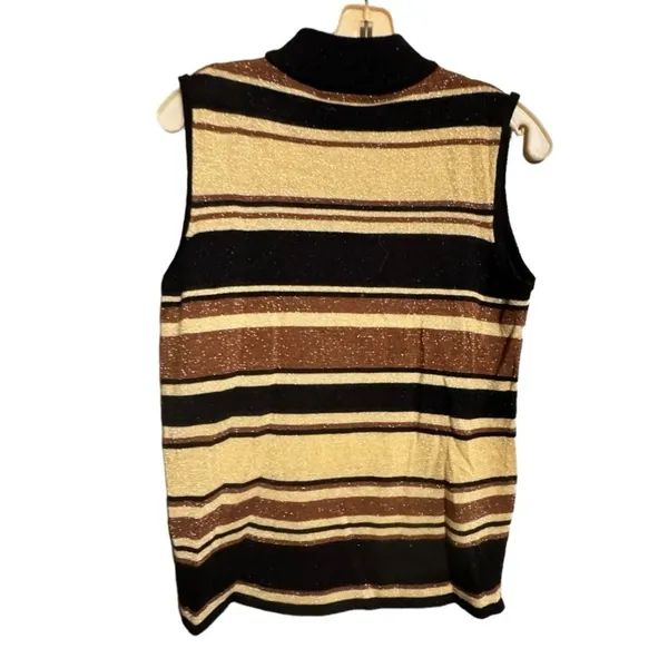 Vintage Kathie Lee Collection‎ Sleeveless Metallic Sweater - Image 5