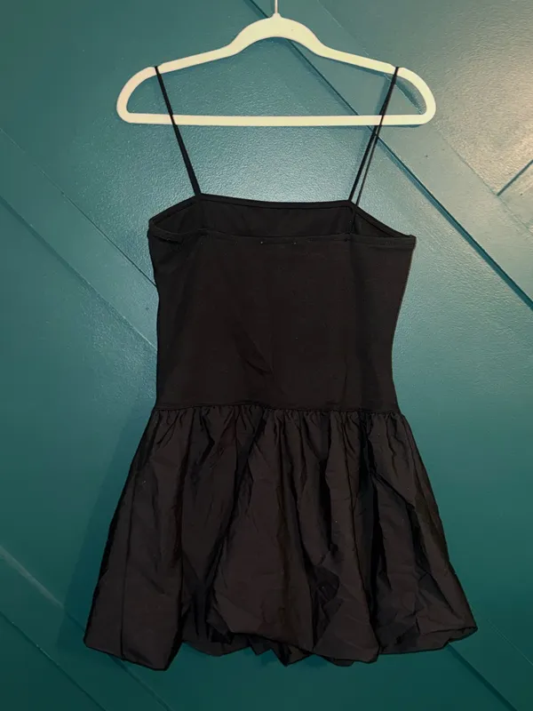No Comment Chic Black Spaghetti-Strap Mini Little Black Dress - Image 3