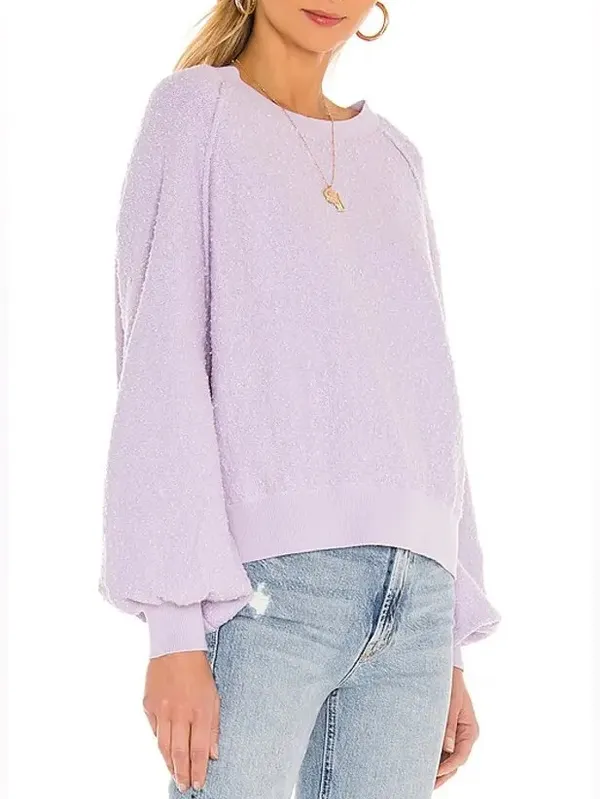 Free People Found My Friend Pullover in Lavender, Size XL, NEW - Image 10