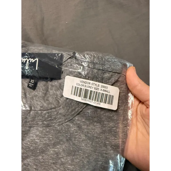 NWT Lulus Size‎ XS Women Grey Crew Neck Long Sleeve Shirt Basics Layering Causal - Image 2
