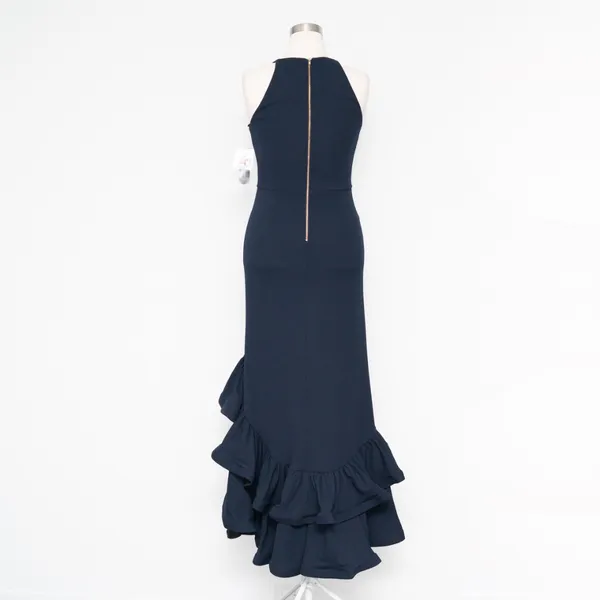Betsy & Adam - Arielle Scuba Crepe Ruffle‎ Slit Gown - Image 2