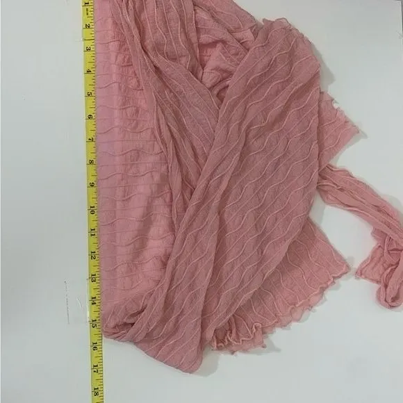 Women's M Pastel Pink Long Sleeve Sheer Mesh Fairy‎ Top - Image 4