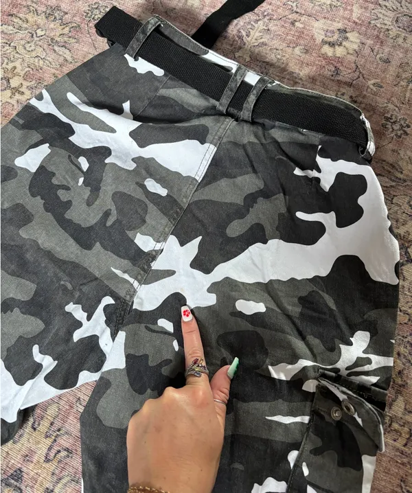 Windsor Grey and White Camo Cargo Joggers  - Image 2
