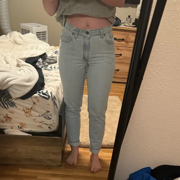 levis 505 vintage stonewash jeans Size 11 Long Juniors Taper Leg - Image 9