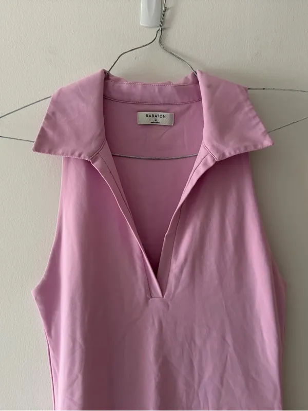 Aritzia Babaton Contour Polo Mini Dress in Lyrical Lilac Size Medium Tennis Prep - Image 2
