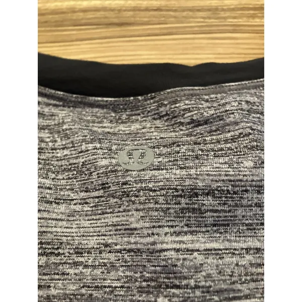 Lululemon Time To Sweat Short Sleeve Top Colorblock‎ Yoga Space Gray Black S/M - Image 3