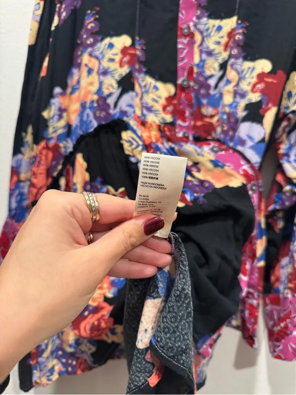 Free People Brunch A Bunch Floral Tunic Dress NWOT L - Image 9