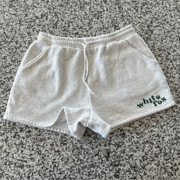 WHITE FOX Limited Edition 4th Edition Lounge Sweat Shorts in Smoke Grey Sz. M - Image 5