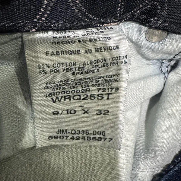 Wrangler Q-Baby 32x30 Ultimate Riding Jeans‎ Dark Wash Bootcut Star Detail 9/10 - Image 5